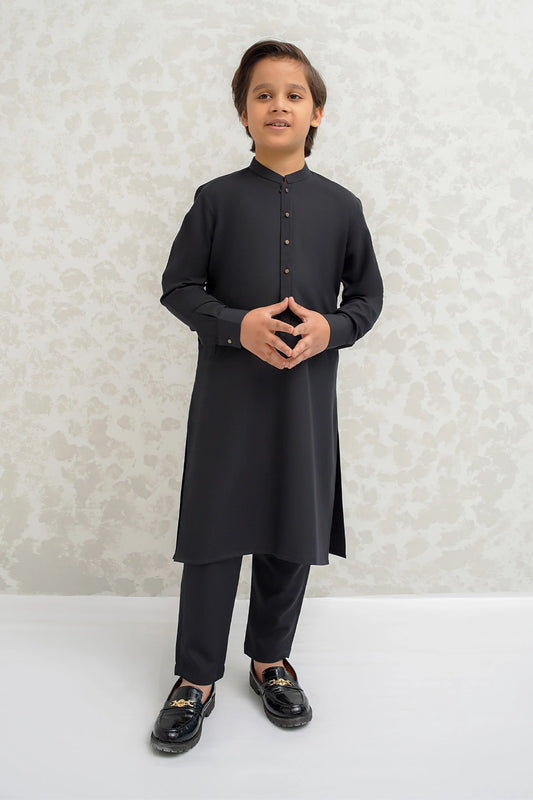 Boys Black Kurta Pajama B-623