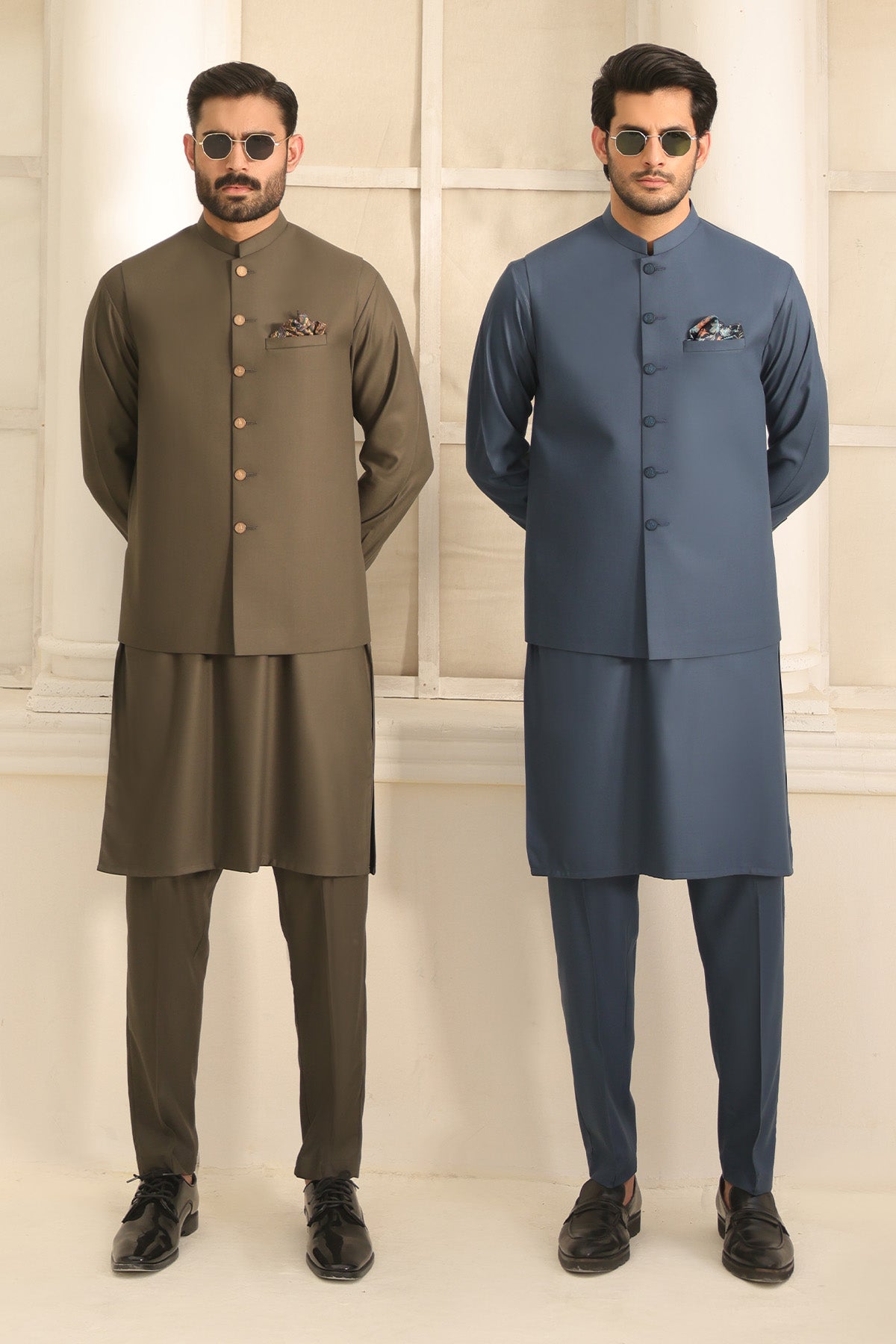 Mens Kurta Pants with Waistcoat - 1831
