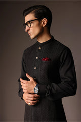 Striped Embroidered Waist Coat - WC-270