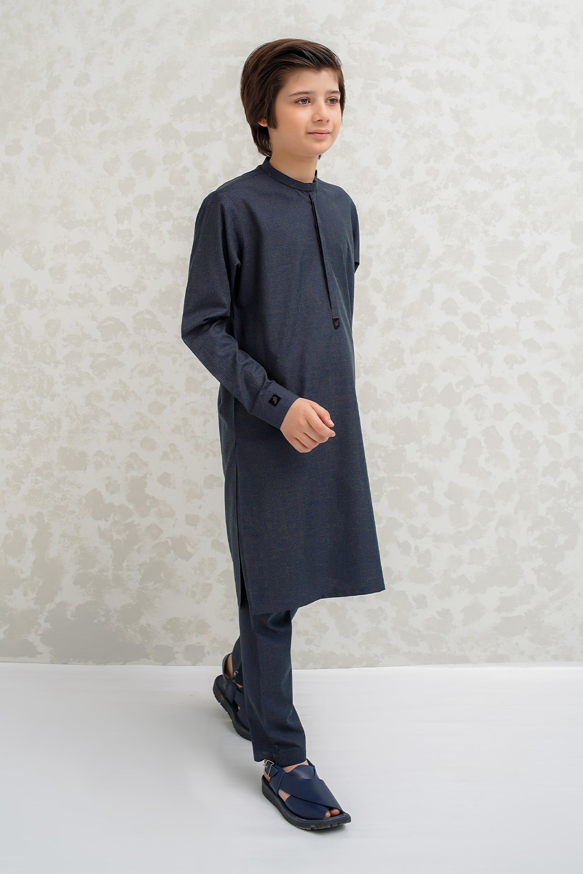 Boys Black Kurta Pajama - B-628