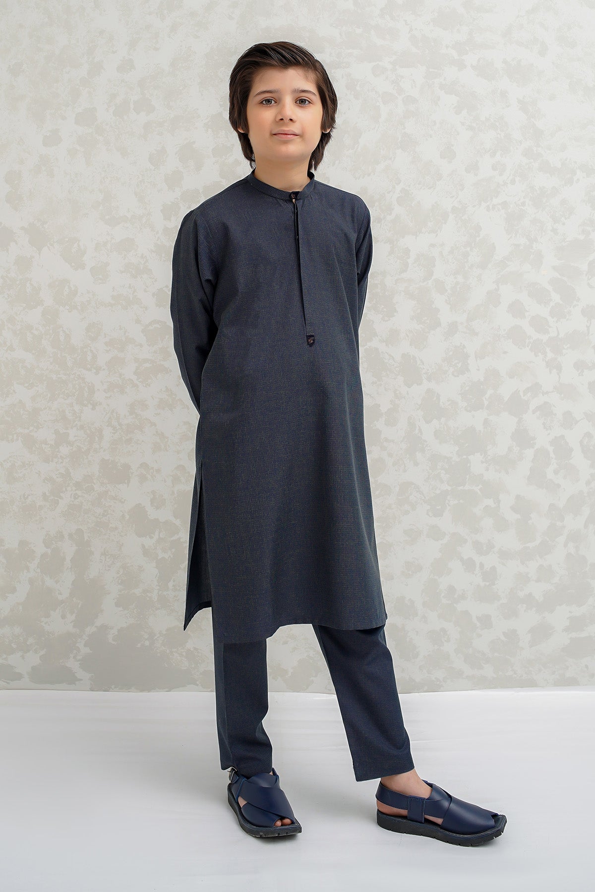 Boys Black Kurta Pajama - B-628