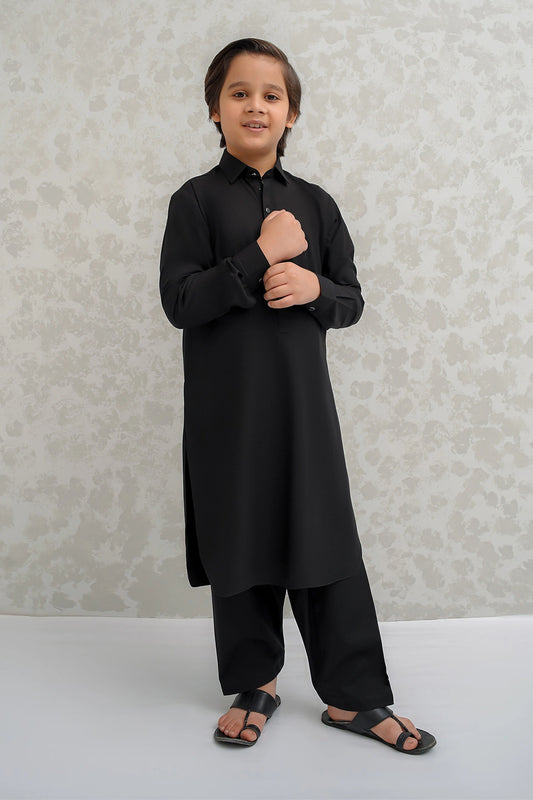 Boys Black Shalwar Kameez - B624