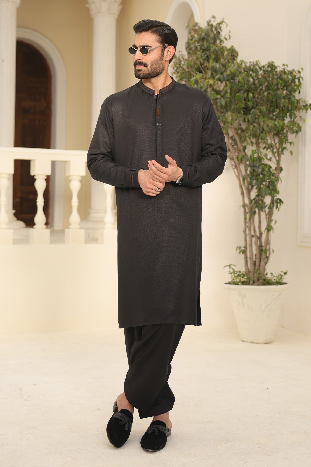 Mens Black Kurta Shalwar - 1843