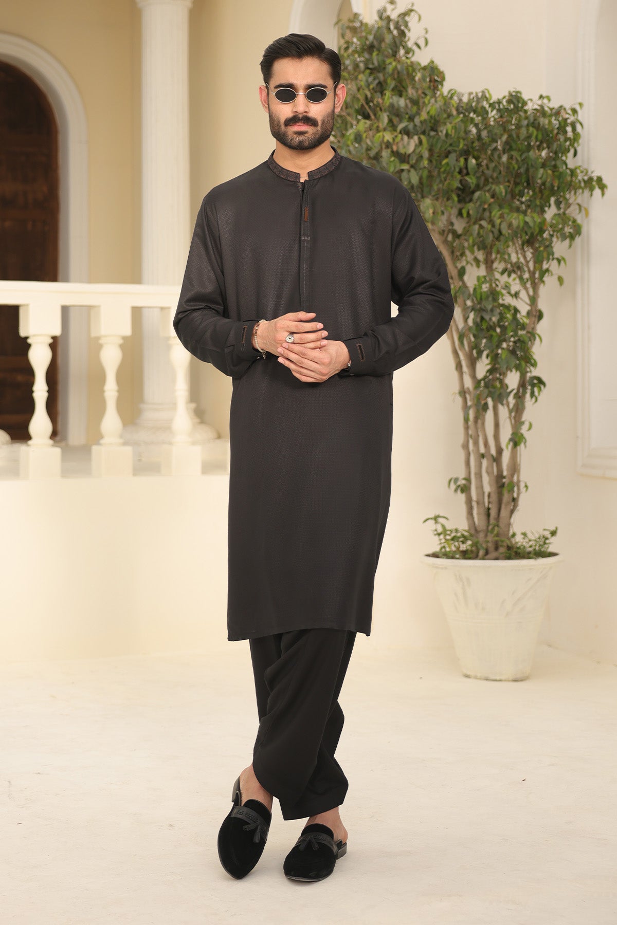 Mens Black Kurta Shalwar - 1843