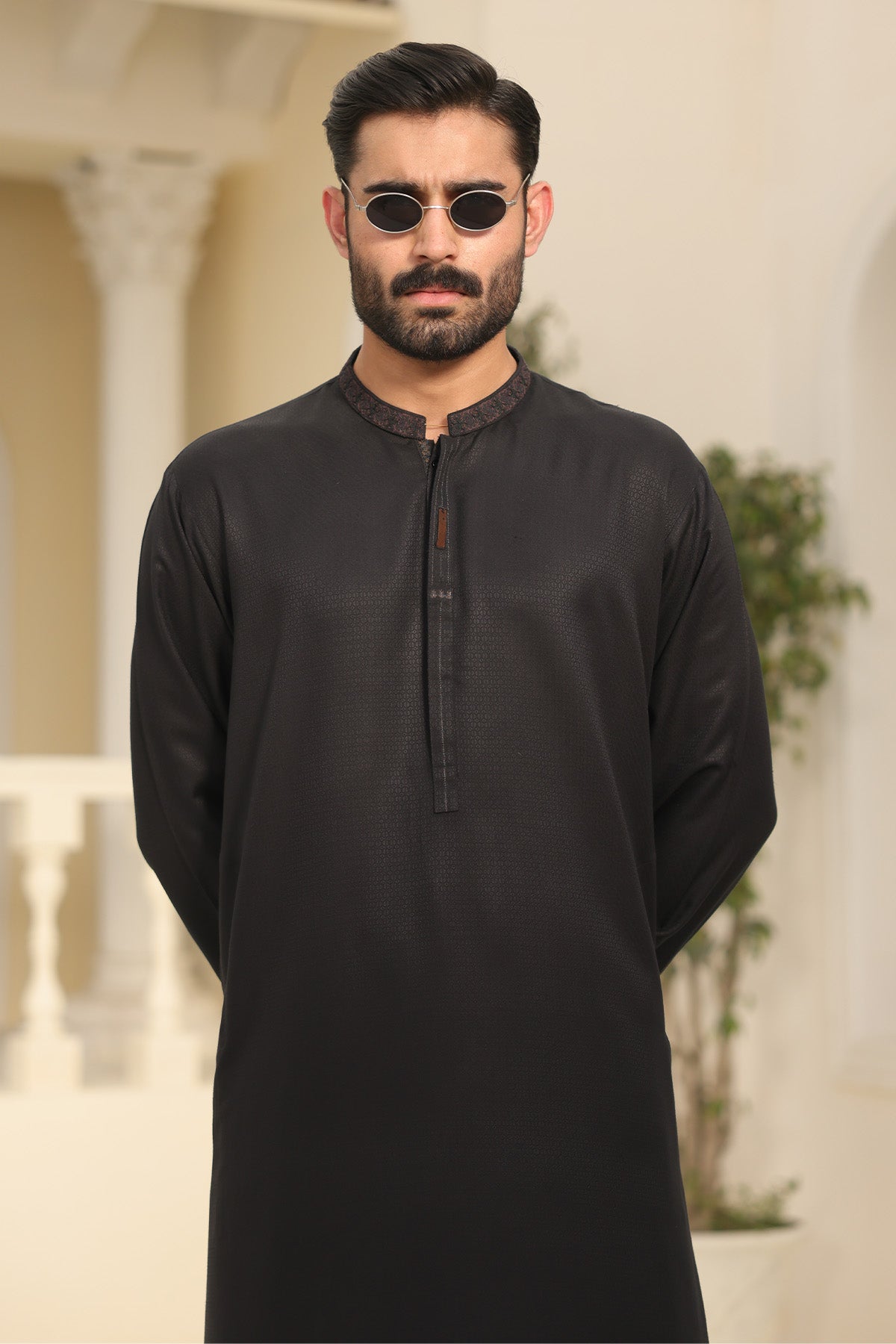 Mens Black Kurta Shalwar - 1843