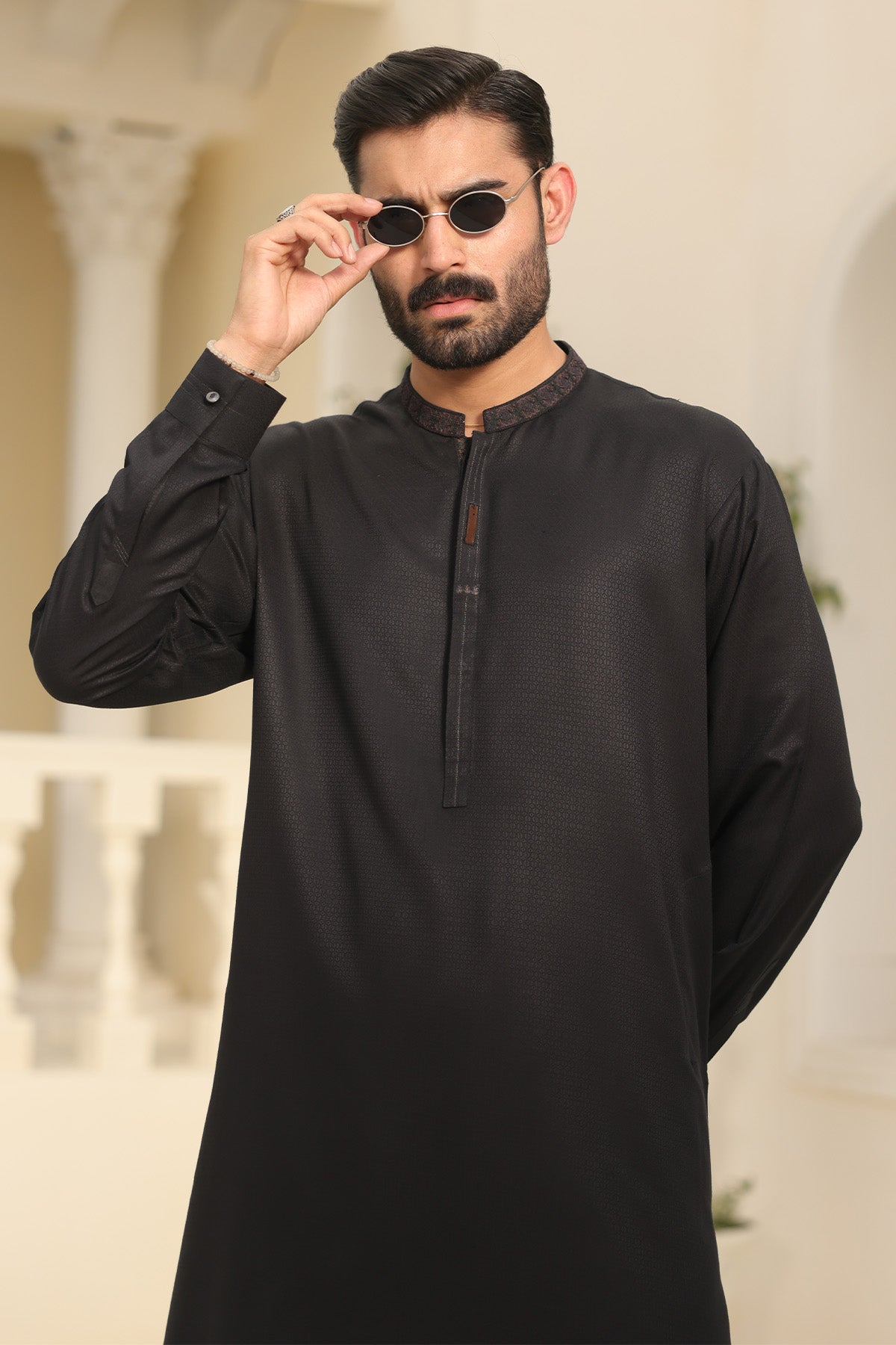 Mens Black Kurta Shalwar - 1843