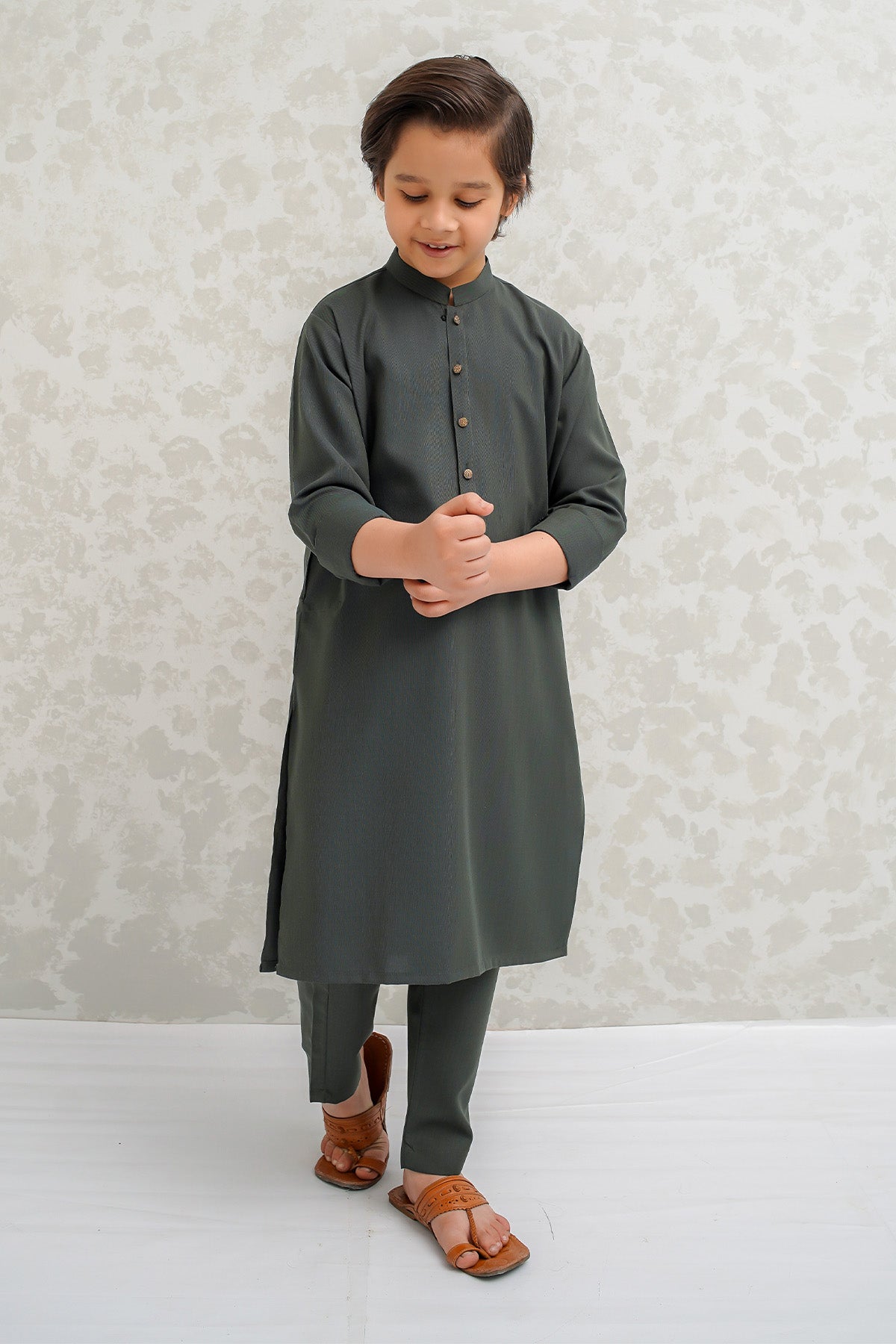 Boys Olive Kurta Pajama  B-626