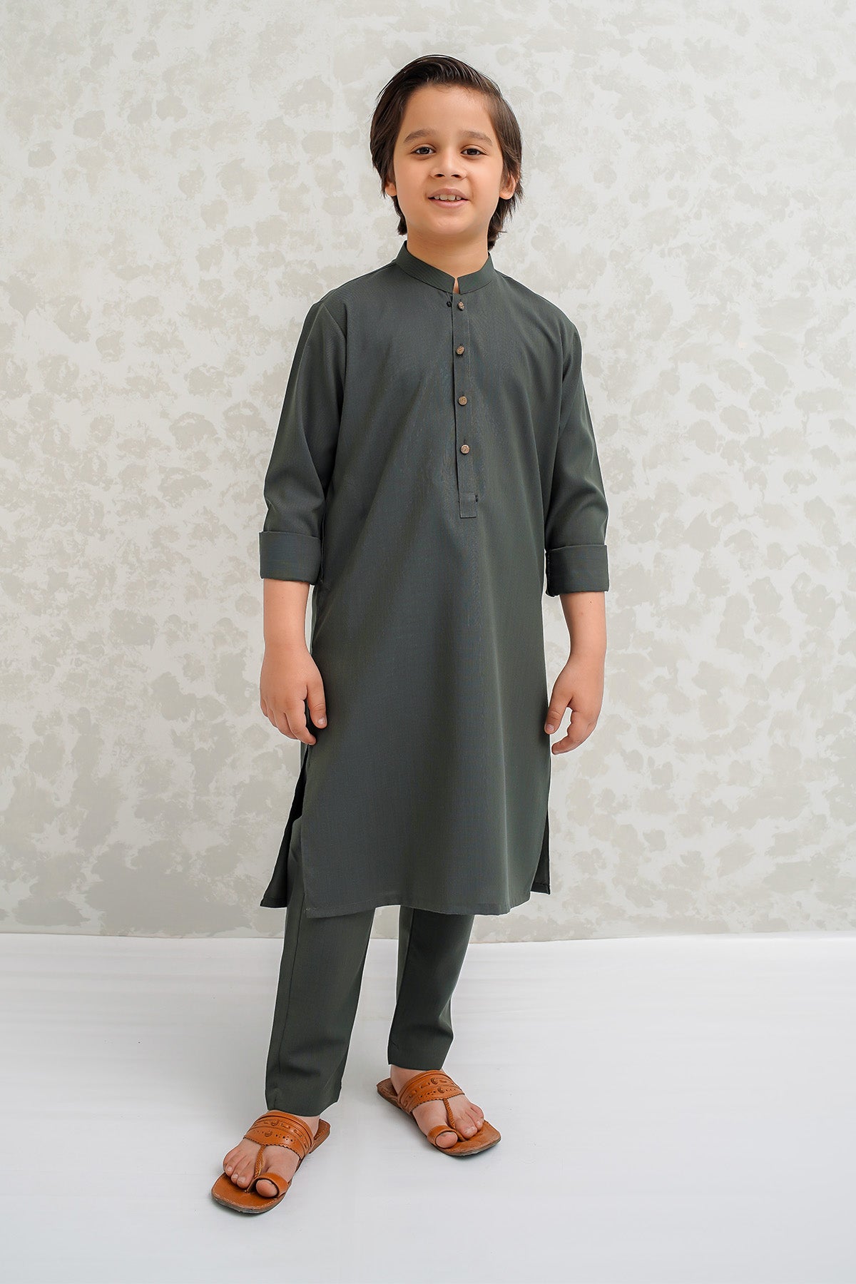 Boys Olive Kurta Pajama  B-626