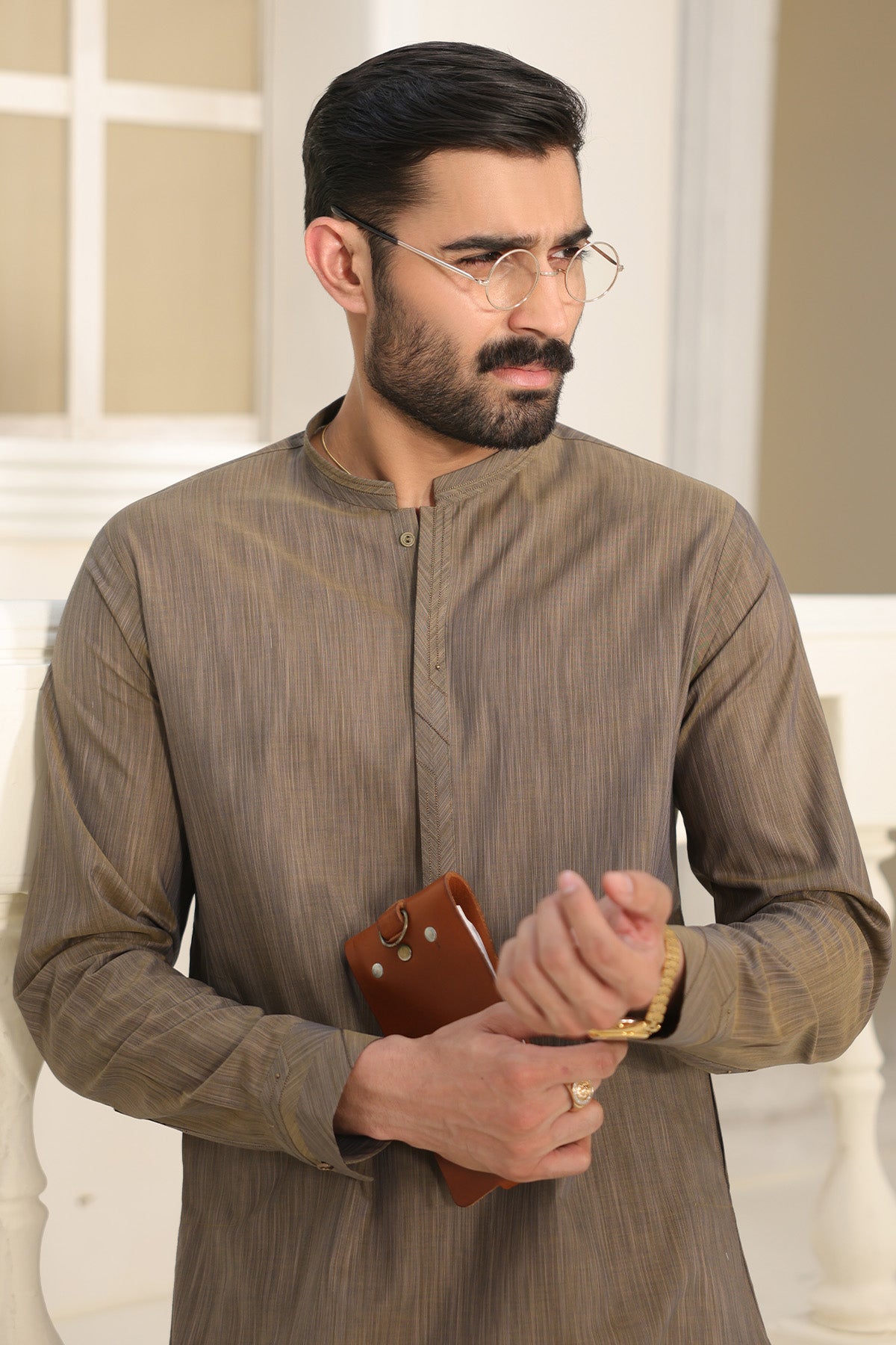 Cotton Kurta With Pants - 1825