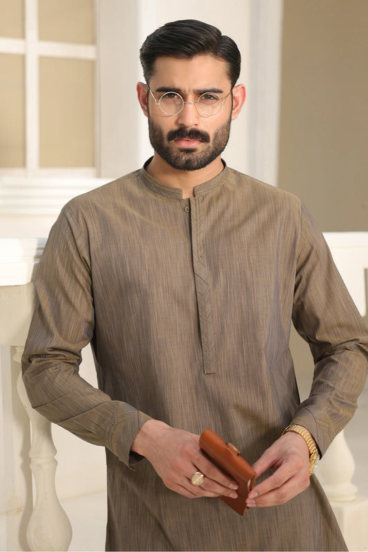 Cotton Kurta With Pants - 1825