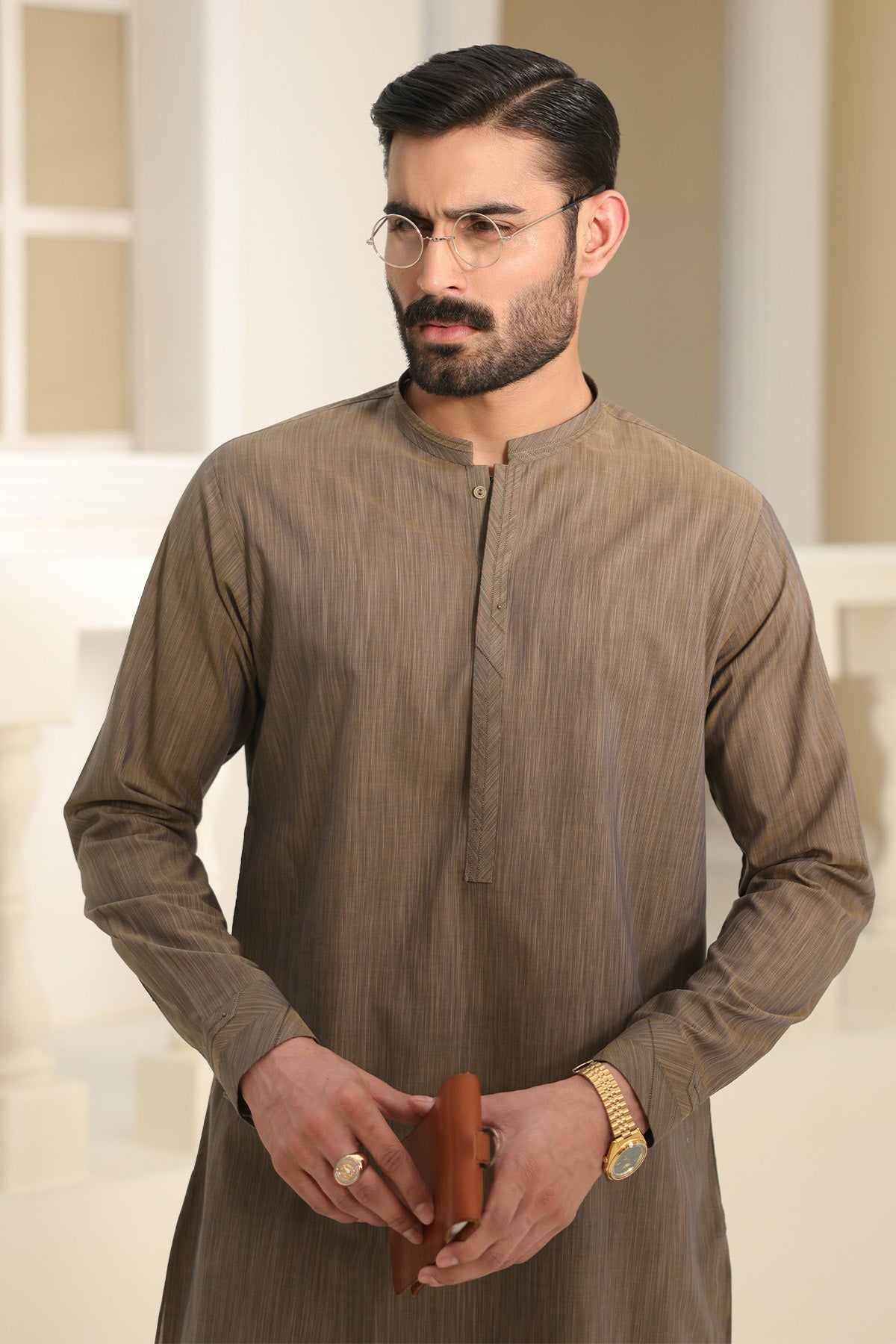 Cotton Kurta With Pants - 1825