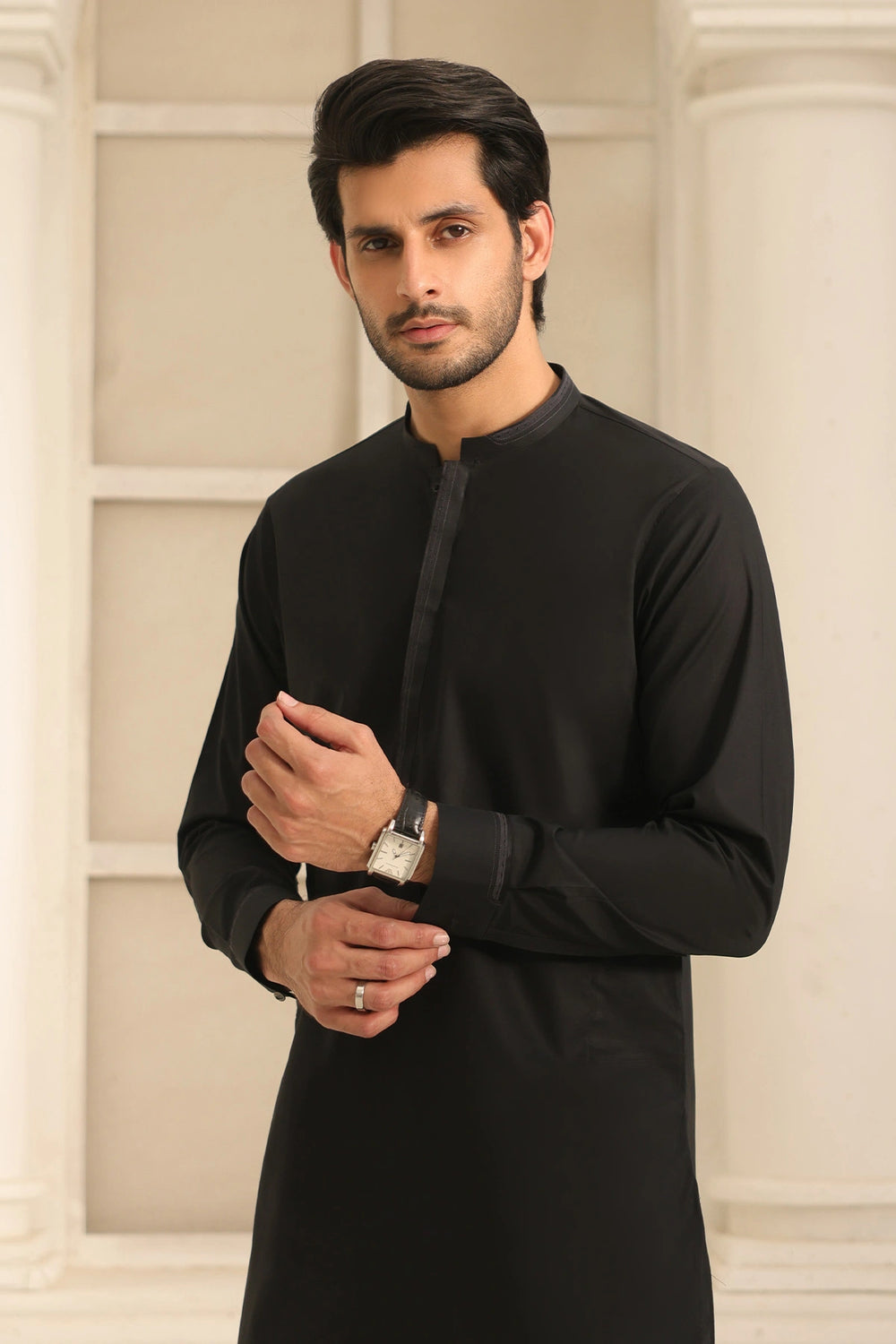Cotton Black Kurta Pant for Men