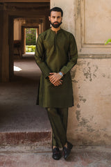 GREEN EMBOIDERED WAIST COAT WITH HAND WORK
