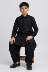 Boys Black Shalwar Kameez B-673