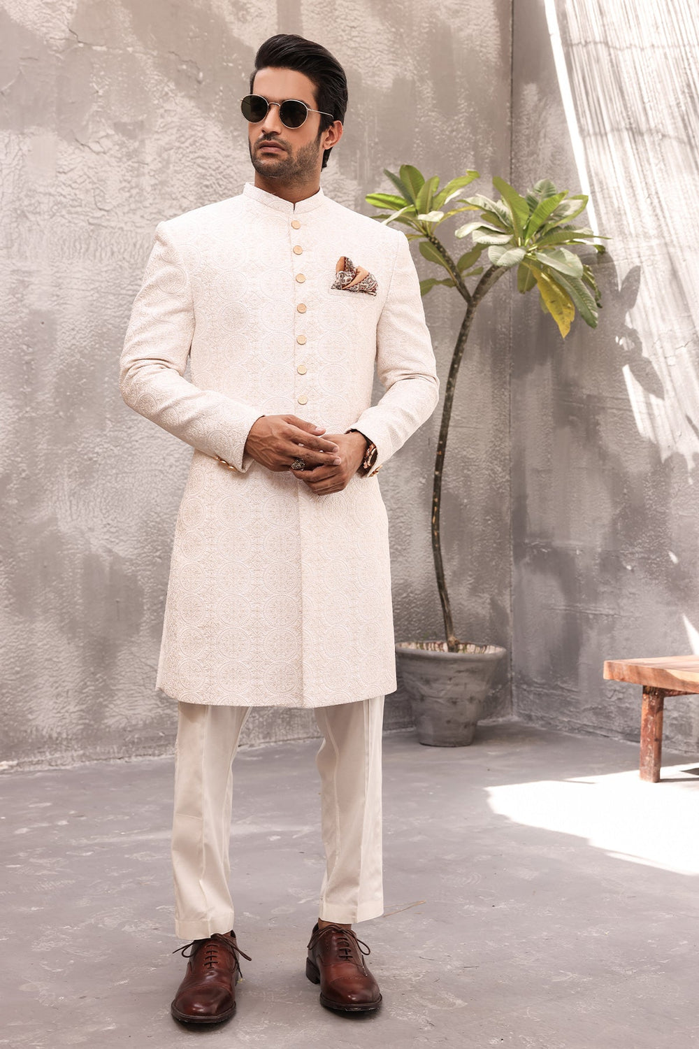 White Sherwni for Men