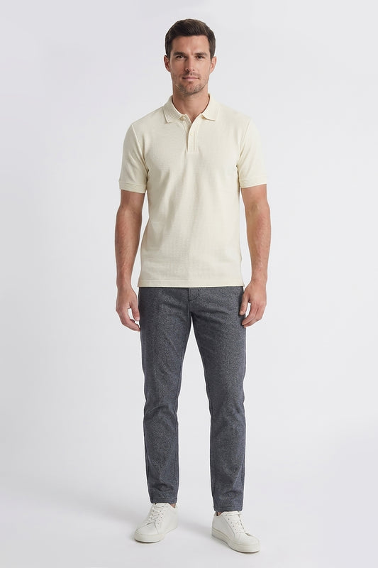Jacquard polo with jacquard self lining collar GPT-008