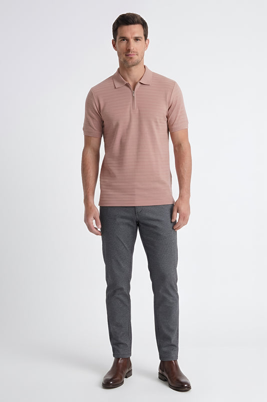 Jacquard Polo with Horizontal lines GPT-007