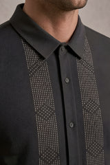 FRONT OPEN JERCEY TEE WITH PRINT GFOT-004