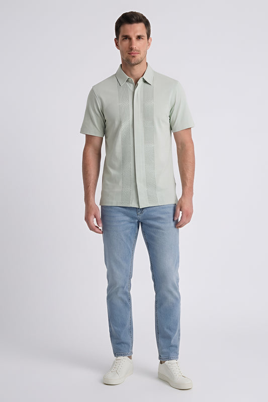 FRONT OPEN JERCEY TEE WITH PRINT GFOT-004