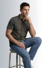 FRONT OPEN JERCEY TEE WITH PRINT GFOT-004