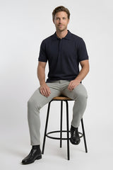 Jacquard polo with jacquard self lining collar GPT-008