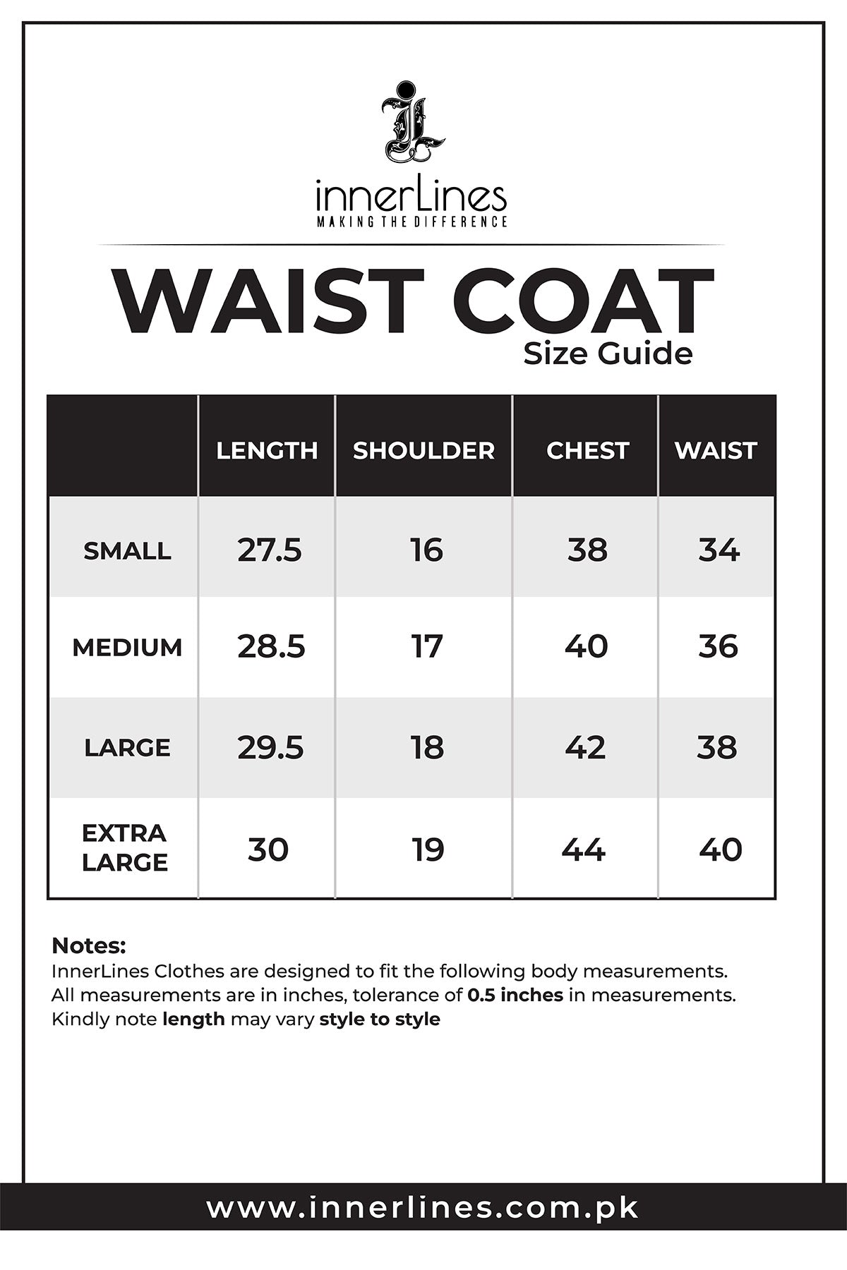 Black Embroidered Waistcoat - WC-291