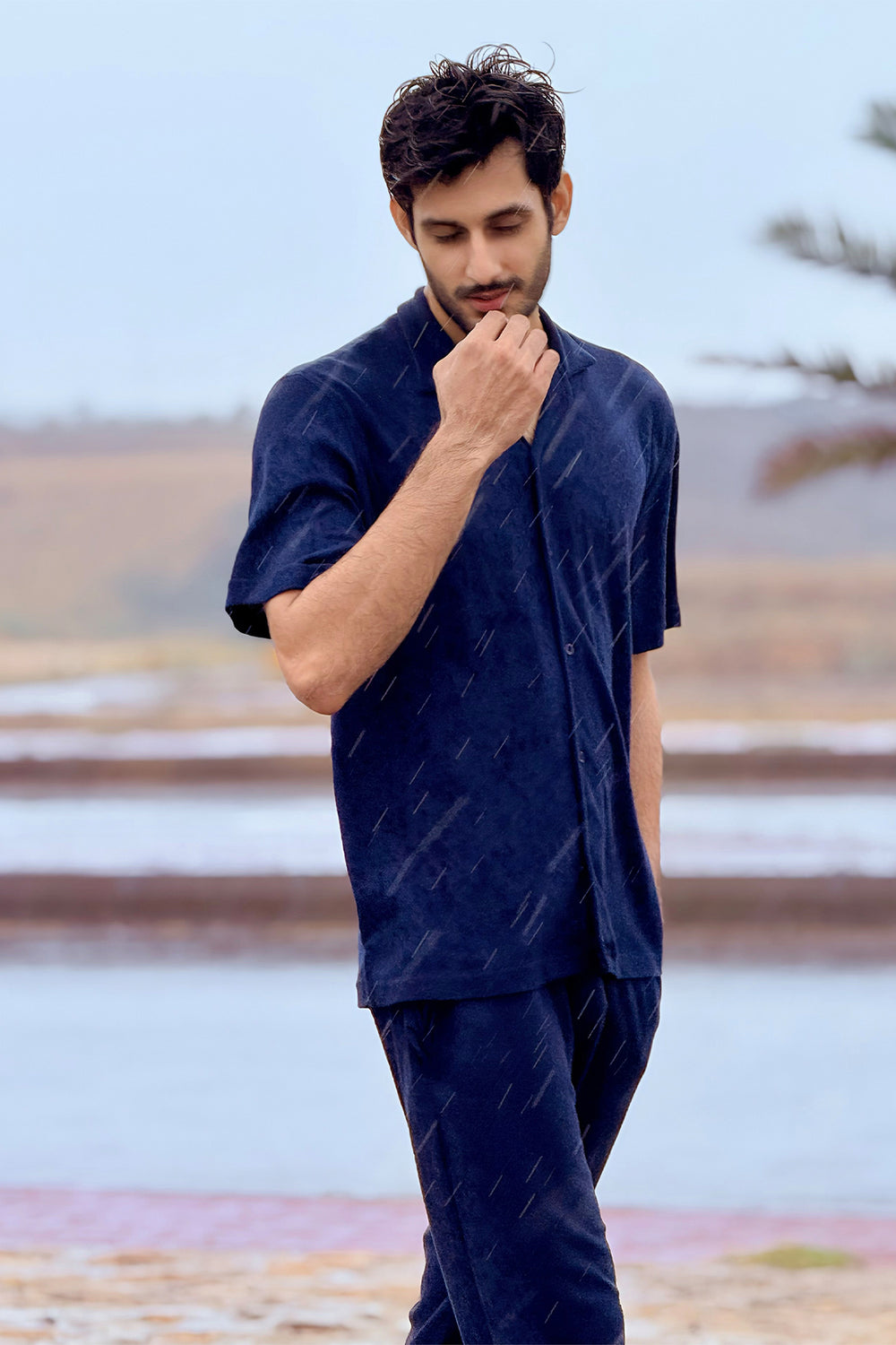 Mens Popcorn Front-Open Tee Online Pakistan