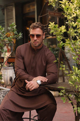 Mens Brown Kurta Shalwar