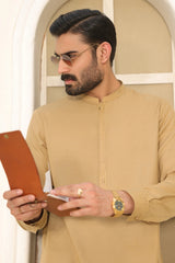 Mens Golden Kurta with Pants