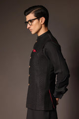 Striped Embroidered Waist Coat - WC-270
