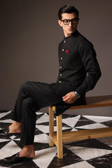 Striped Embroidered Waist Coat - WC-270