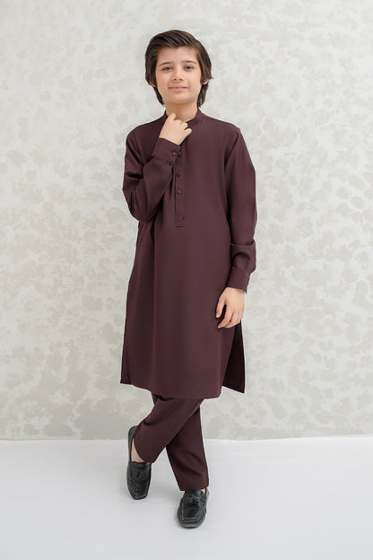 Boys Rust Kurta Pajama - B626