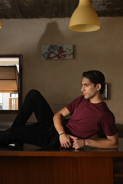 Red Round Neck Tee for Boys