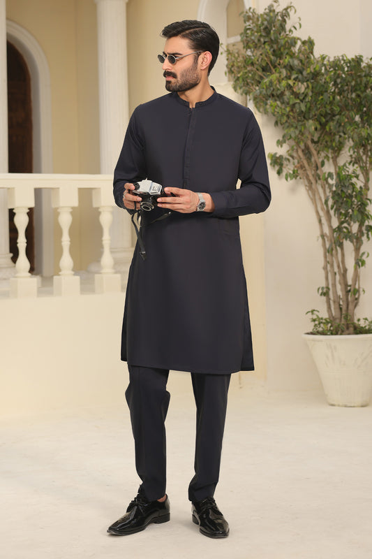 Navy Blue Kurta Pants - 1809