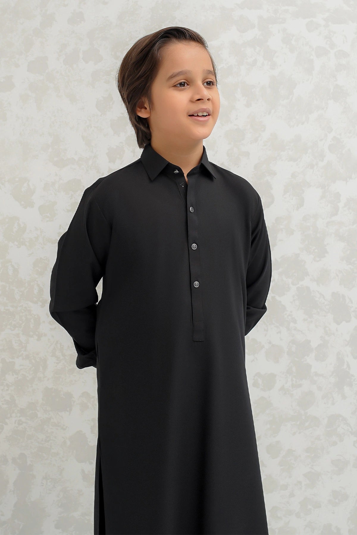 Boys Black Shalwar Kameez - B624