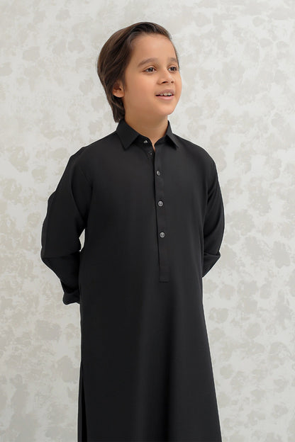 Boys Black Shalwar Kameez - B624