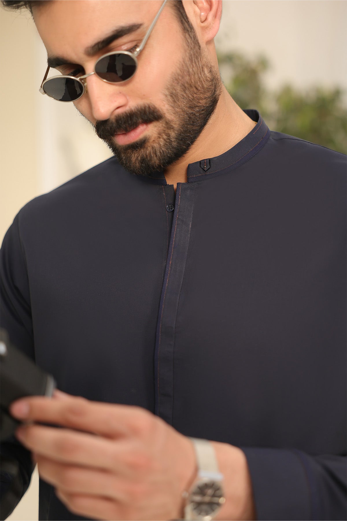 Navy Blue Kurta Pants - 1809