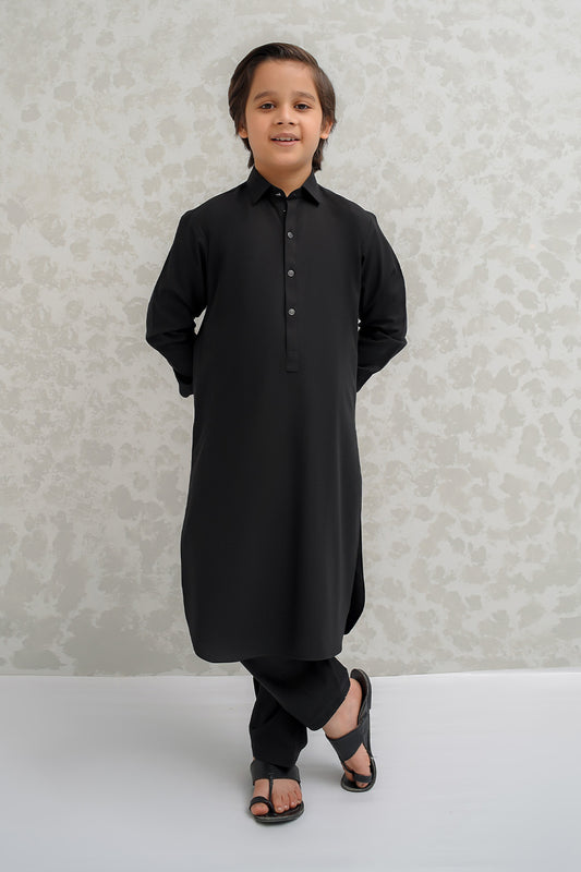 Boys Black Shalwar Kameez - B624