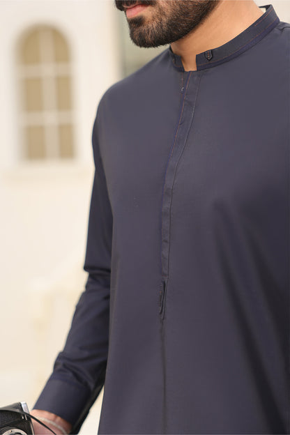 Navy Blue Kurta Pants - 1809