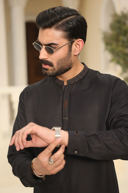 Mens Black Kurta Shalwar