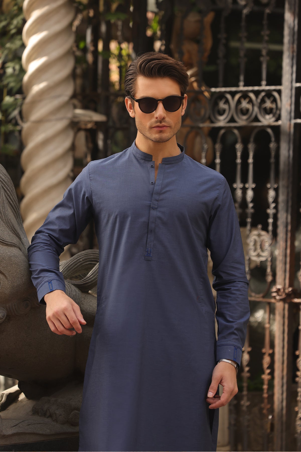 Mens Blue Kurta Shalwar