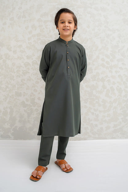 Boys Olive Kurta & Pajama