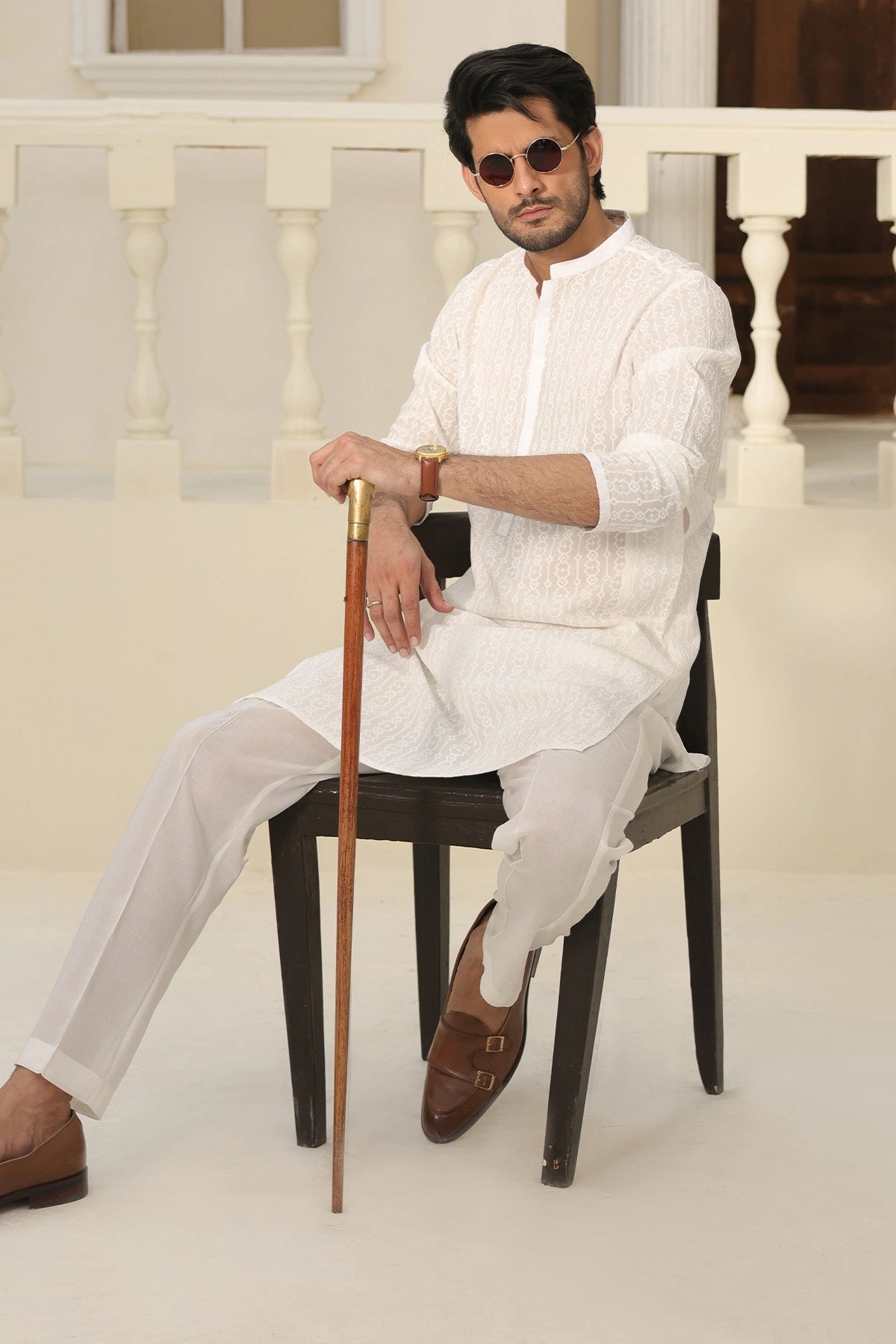 Men’s Off-White Kurta with Pants