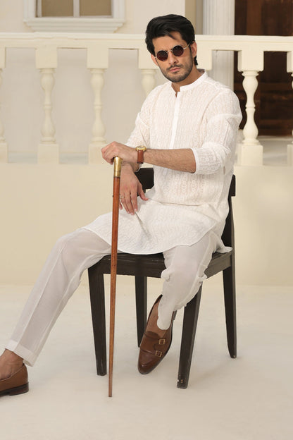 Men’s Off-White Kurta with Pants