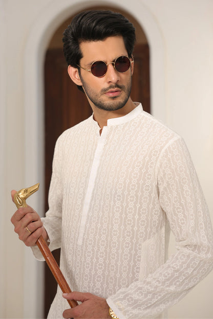 Men’s Off-White Kurta with Pants