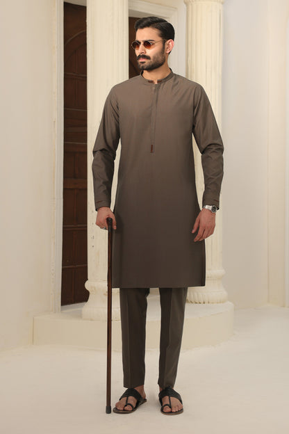 Brown Kurta with Pants - 1822