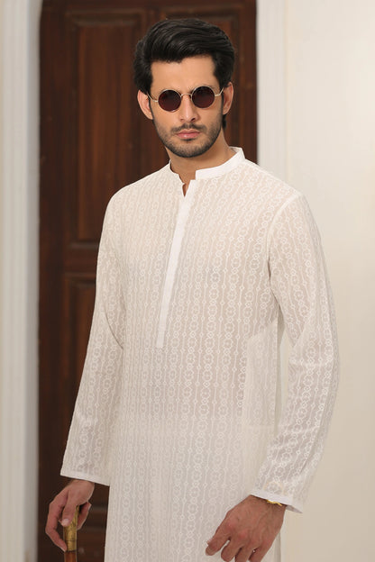 Men’s Off-White Kurta with Pants