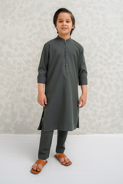 Boys Olive Kurta Pajama - B626