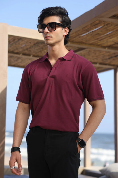 Tipping Collar Polo Tee for Boys