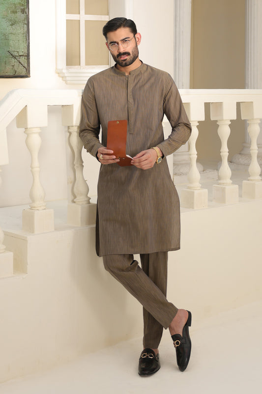 Cotton Kurta With Pants - 1825